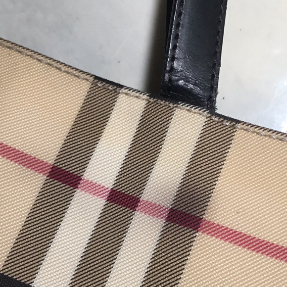 Burberry House Check Small Tote Coated canvas with Black leather detail - Picture 14 of 16